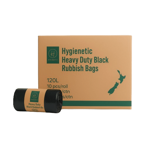 Hygienetic Heavy Duty Black Rubbish Bags 120L