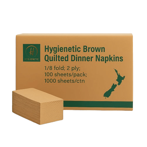 Hygienetic Quilted Dinner Napkins Brown