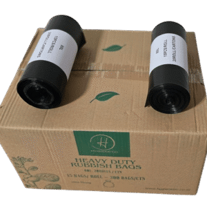 Hygienetic Heavy Duty Black Rubbish Bags 80L