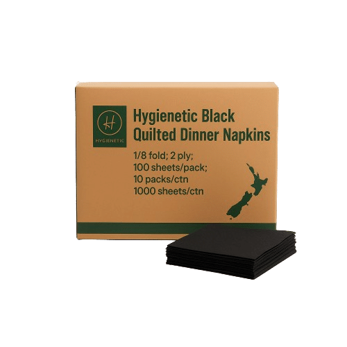 Hygienetic Quilted Dinner Napkins Black
